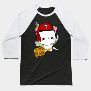 Funny angora cat is a pirate Baseball T-Shirt